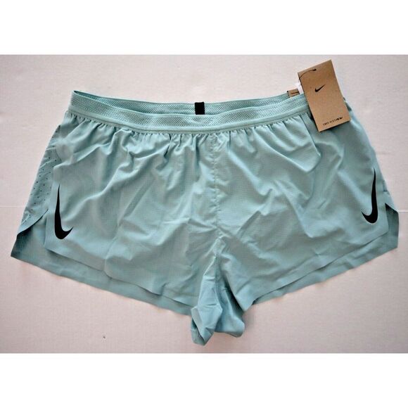 Nike CJ7837 Men's Sz XL Mineral Green Aeroswift ADV 2” Running Racing Shorts - Picture 1 of 8